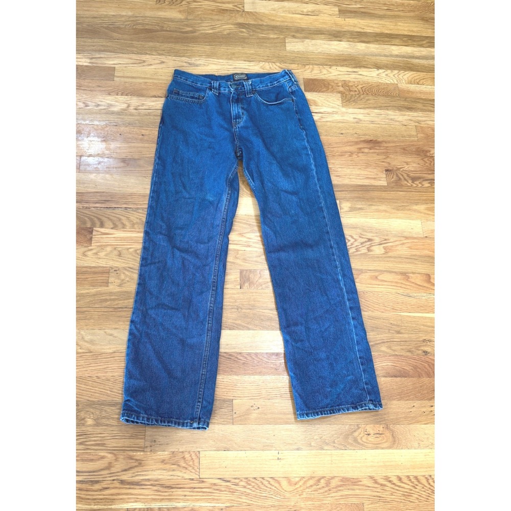 CE Schmidt Workwear Mens Blue Denim Straight Leg Jeans 30x32 100% Cotton